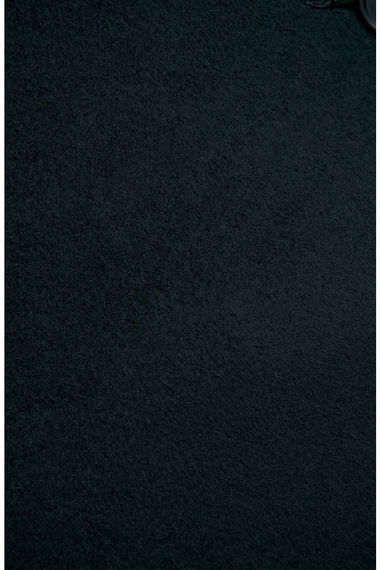 Oscar Nipped Waist Recycled Wool Blend Double Breasted Coat, Alternate, color, BLACK