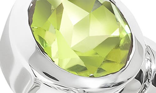 Ys Gems Sterling Silver Bypass Ring In Green