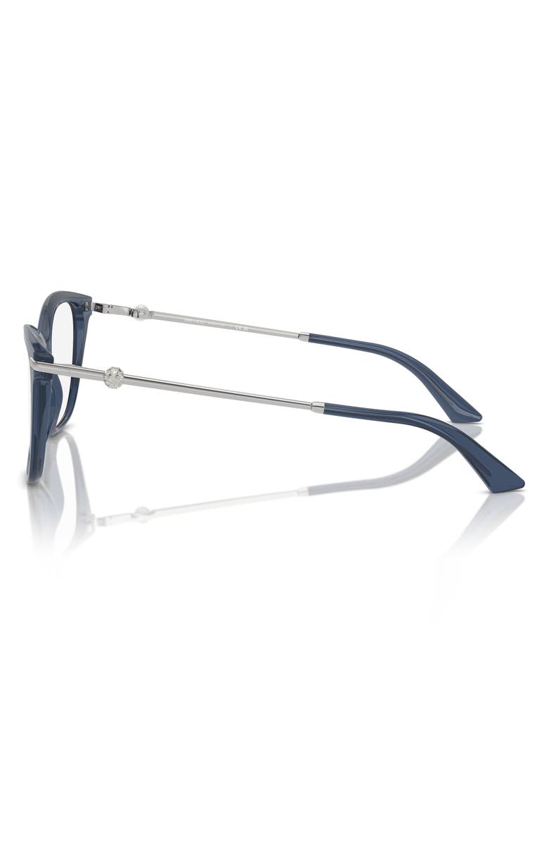 Jimmy Choo 54mm Pillow Optical Glasses, Alternate, color, Transparent Blue / Demo Lens