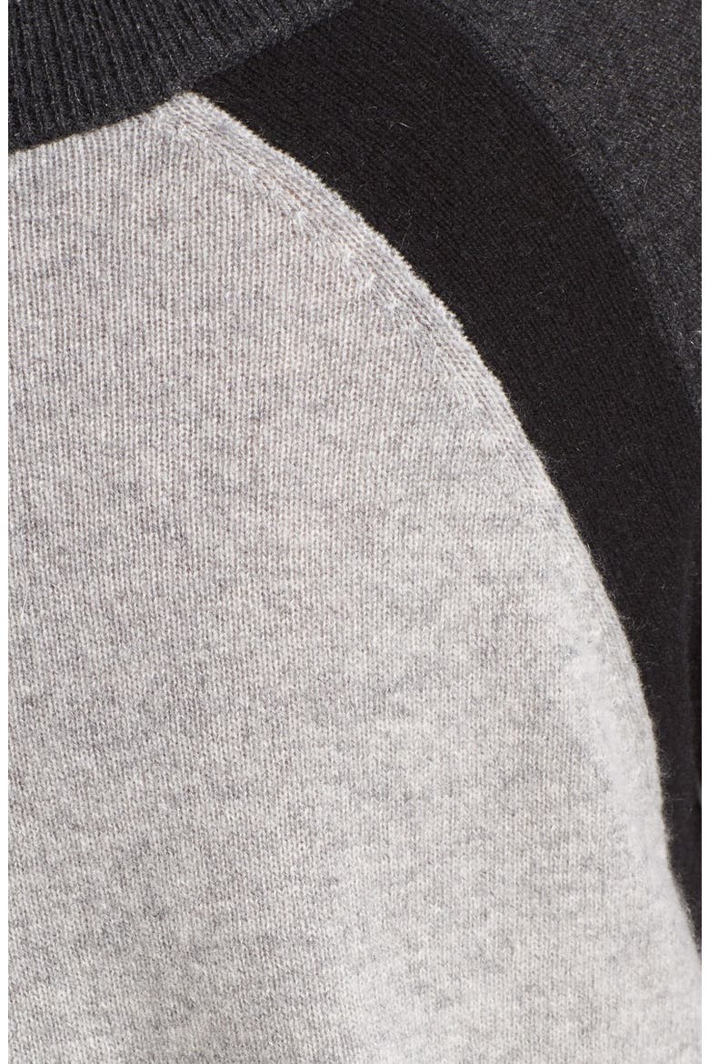 Colorblock Cashmere Sweater, Alternate, color, BLACK COMBO