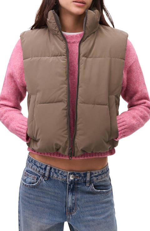 Quilted Crop Puffer Vest