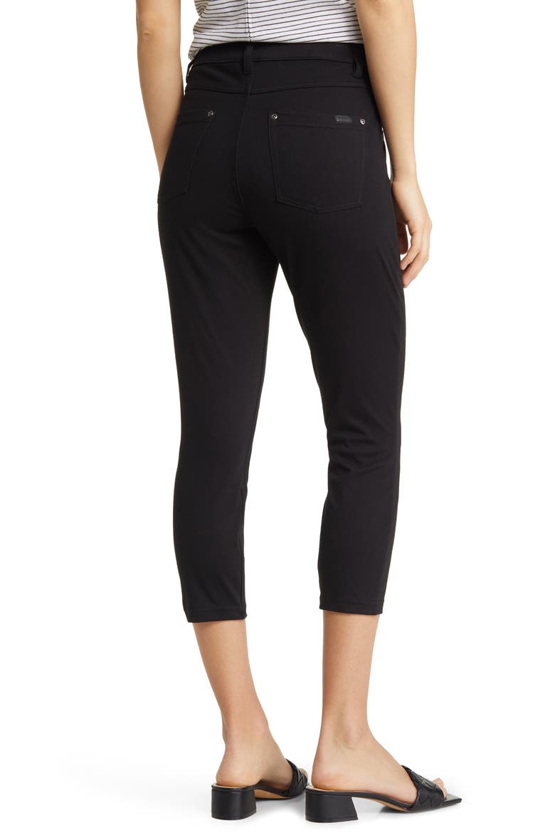 Ultrasoft Denim Capri Leggings, Alternate, color, BLACK