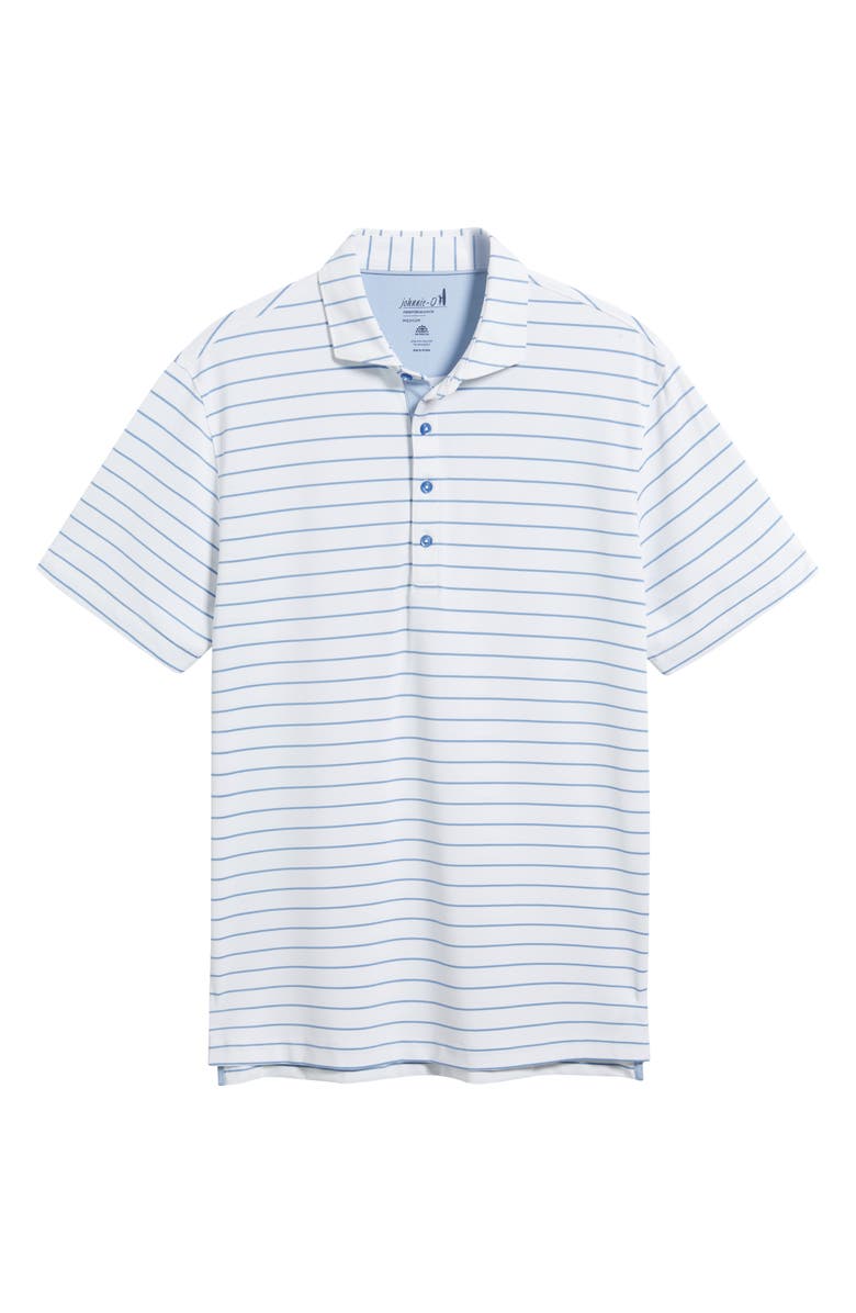 johnnie-O Kerwin Stripe PREP-FORMANCE Golf Polo, Alternate, color, White Tide