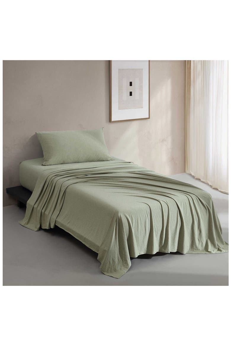 Modern Mélange Cotton Blend Sheet Set, Alternate, color, PASTEL GREEN