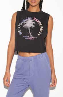 Spiritual Gangster Crawford Dance Party Crop Graphic Tank