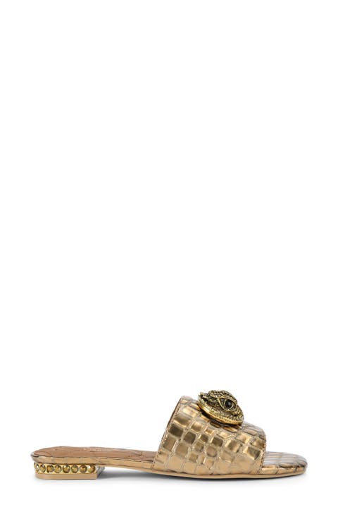 Chelsea Croc Embossed Slide Sandal (Women)