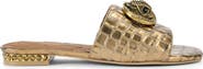 Kurt Geiger London Chelsea Croc Embossed Slide Sandal