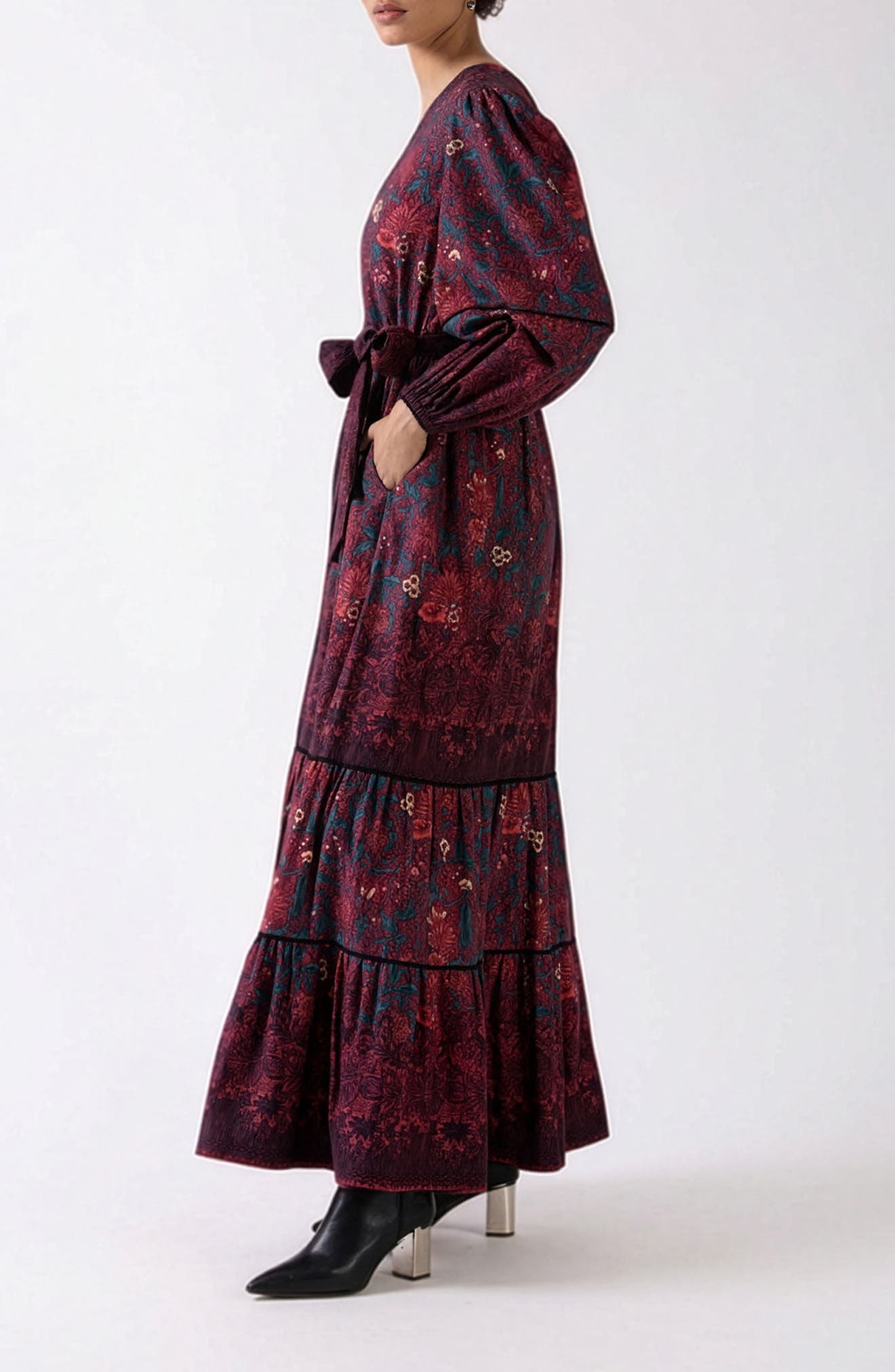 Celina Moon Myra Long Sleeve Cotton Maxi Dress (Women) | Nordstromrack