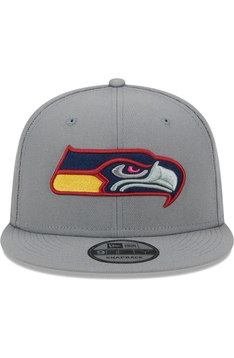 New Era Men's New Era  Gray Seattle Seahawks Color Pack Multi 9FIFTY Snapback Hat, Alternate, color, 