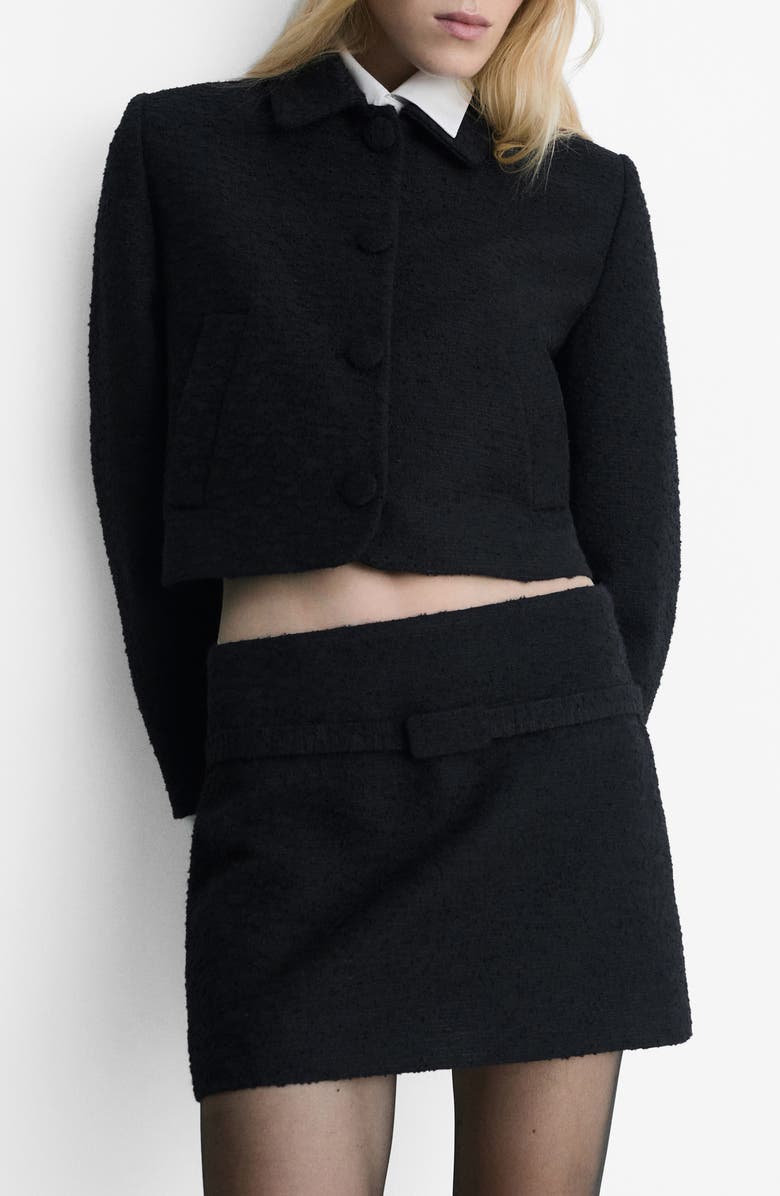 MANGO Tweed Crop Jacket, Main, color, 