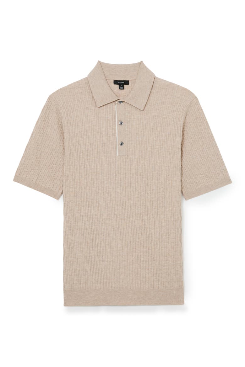 Era Basket Weave Knit Polo Sweater, Alternate, color, OATMEAL BROWN