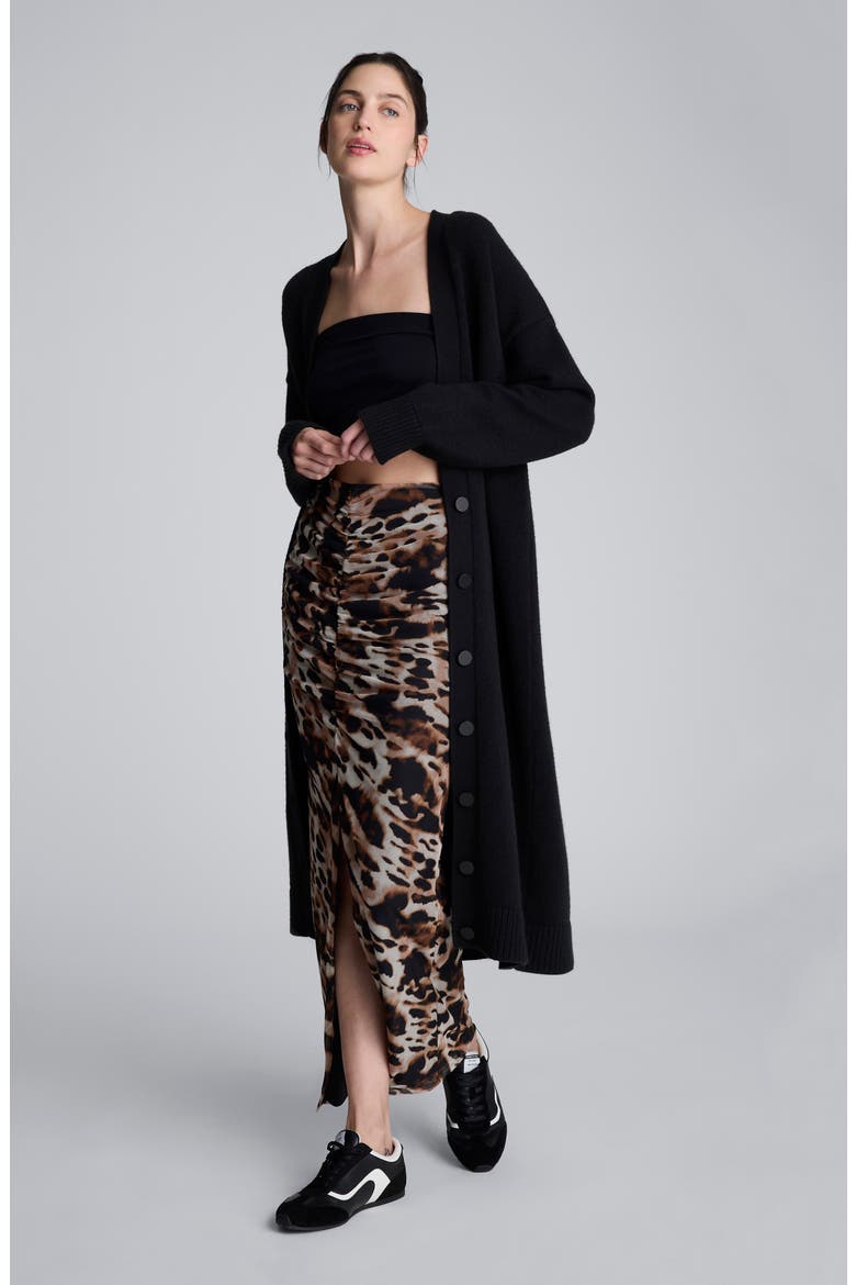 Ultralong Cardigan, Alternate, color, BLACK