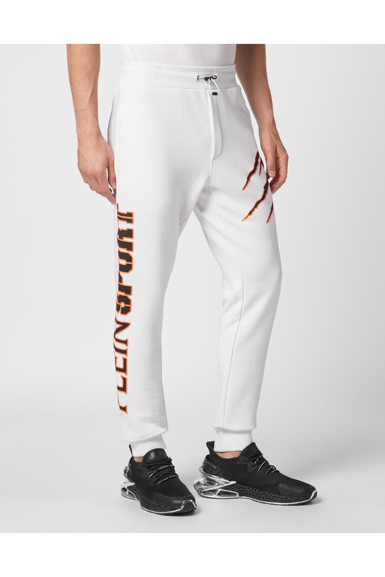 Jogging Trousers Scratch Men, Main, color, white