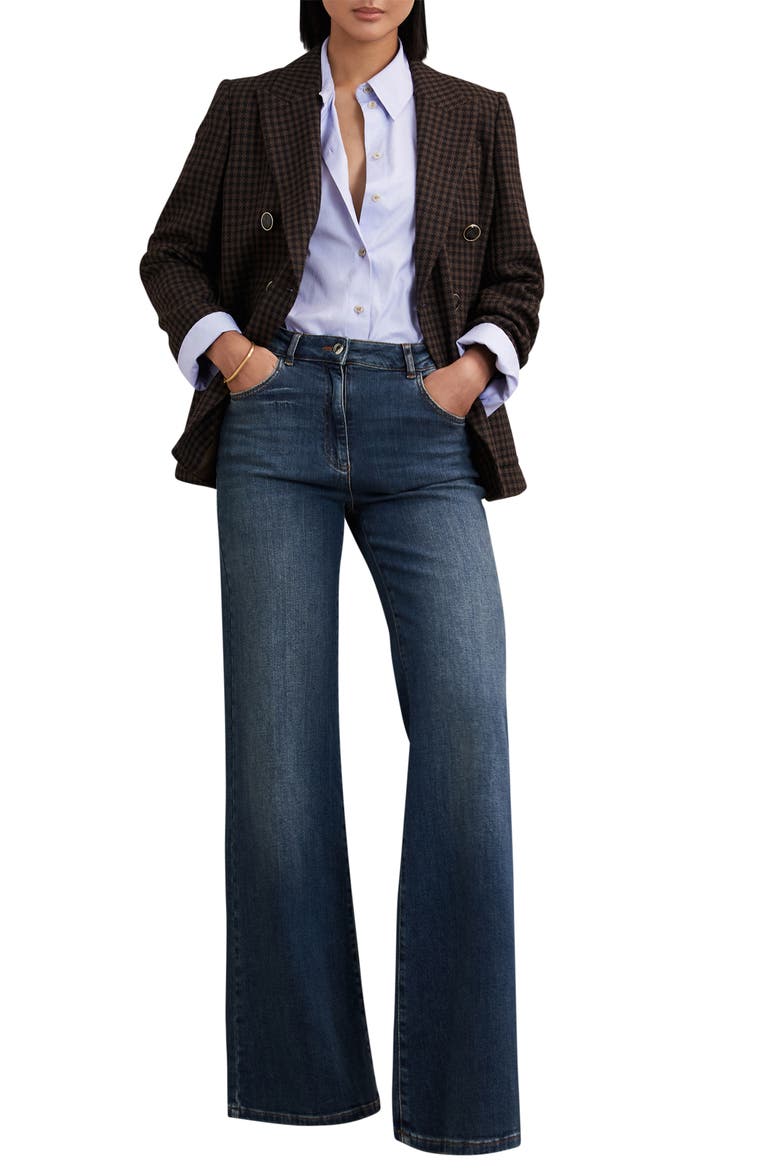 Bonnie Flare Jeans, Alternate, color, MID BLUE