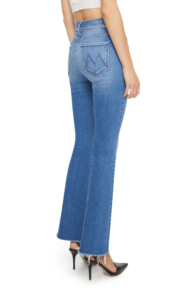 Frayed High Waist Flare Jeans, Alternate, color, MEET CUTE