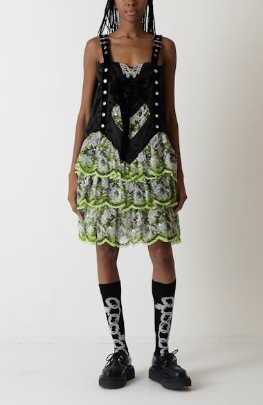 Chopova Lowena Nightie Satin & Lace Dress | Nordstrom