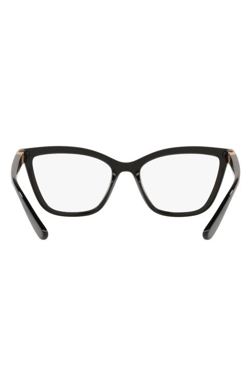 Dolce & Gabbana Dolce&gabbana 55mm Cat Eye Optical Glasses In Black