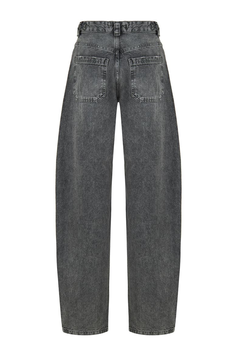 High Waisted Balloon Jeans, Alternate, color, Charcoal Anthracite