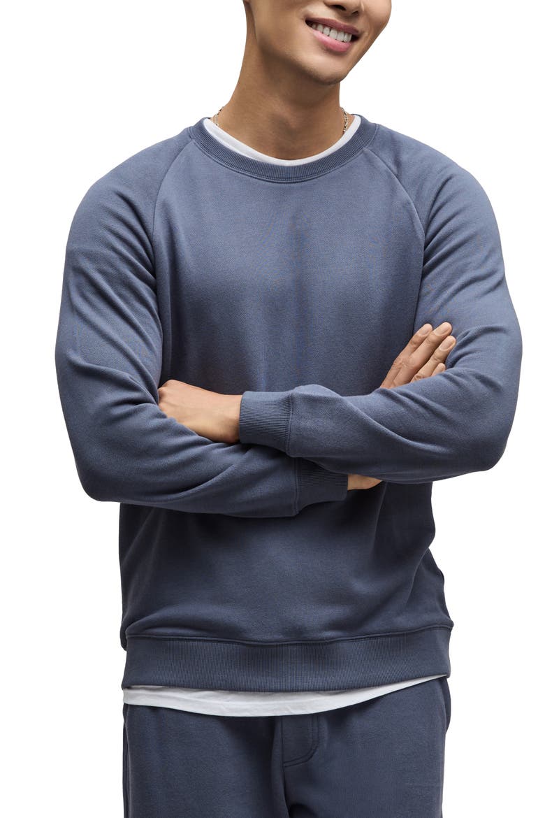 Crewneck French Terry Sweatshirt, Alternate, color, COSMIC BLUE