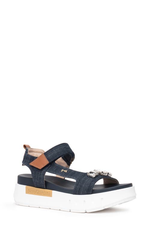 Nerogiardini Ankle Strap Platform Sandal In Multi