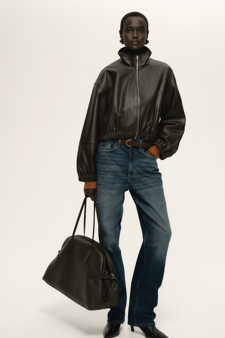 Straight High Jeans, Alternate, color, Washed denim blue