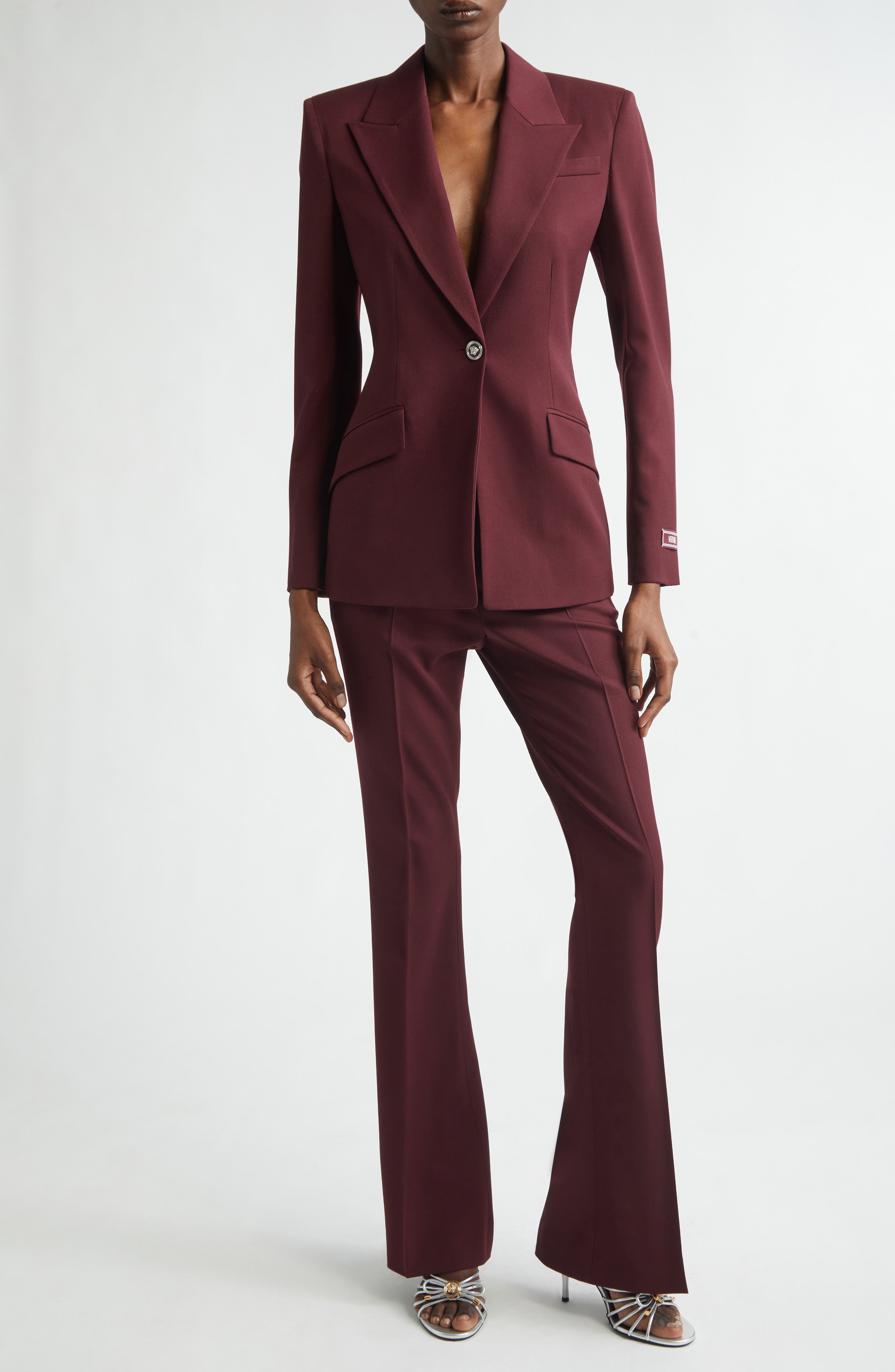 Single Breasted Stretch Virgin Wool Gabardine Blazer - image 2