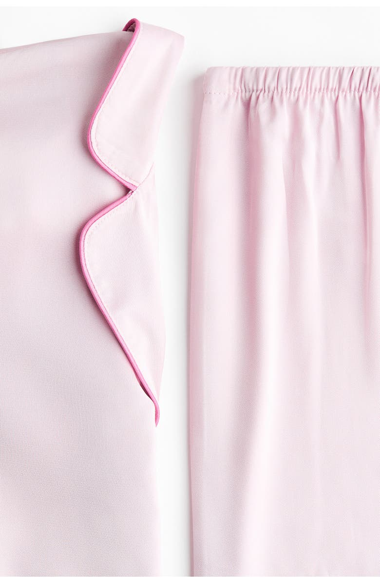 H&M Satin Pyjamas, Alternate, color, Light Pink