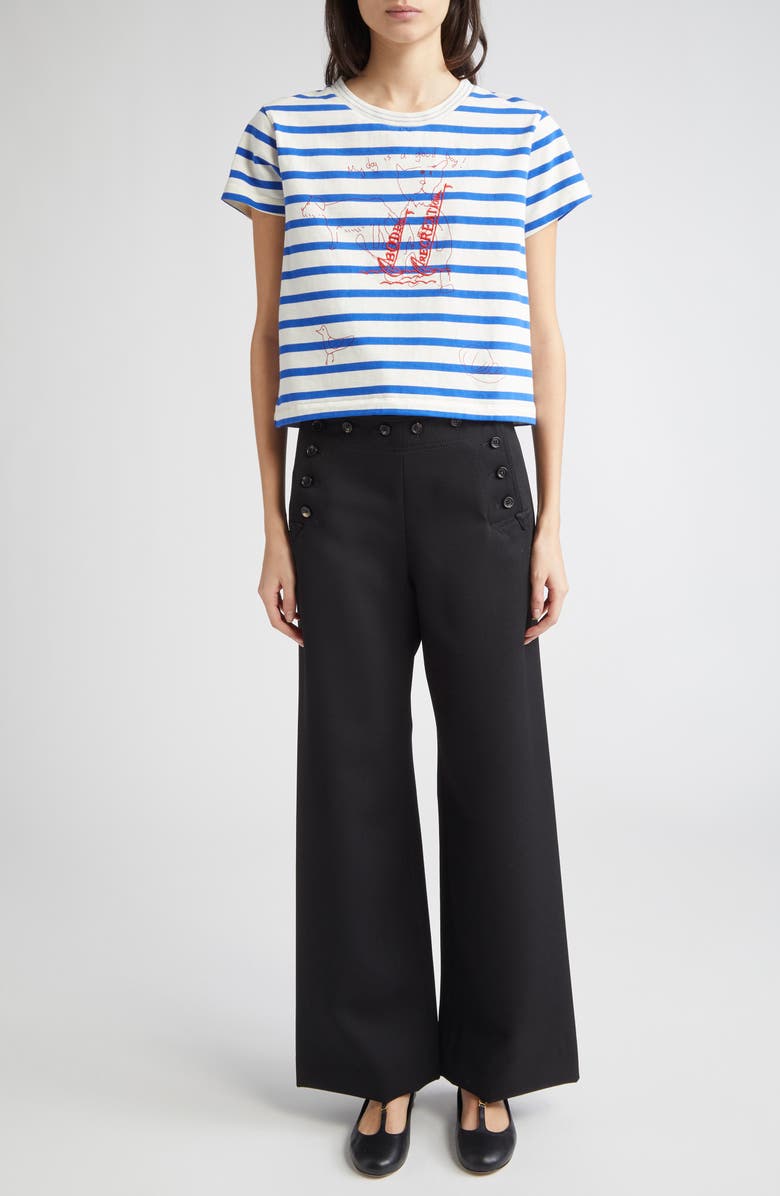 Bode Margate Sails Stripe T-Shirt, Alternate, color,