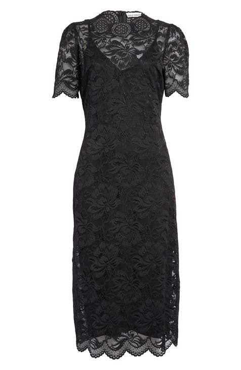 Nordstrom black lace dress best sale