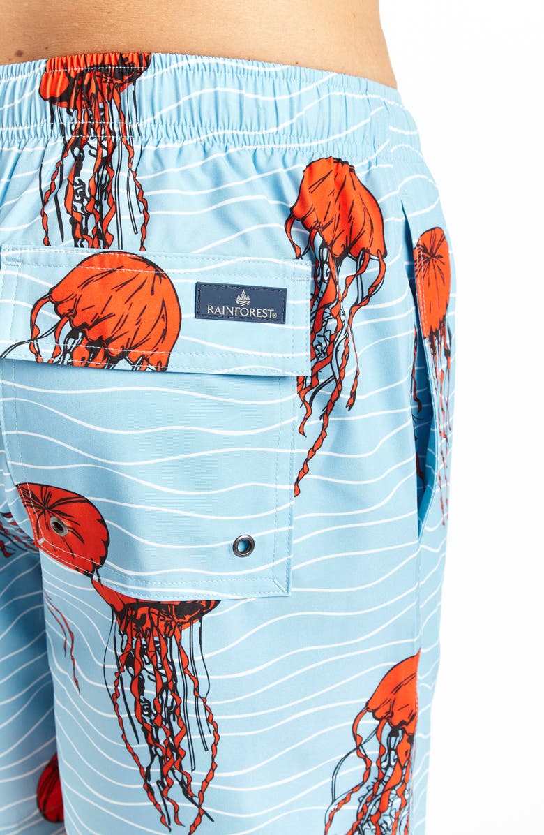 Rainforest So Jelly Swim Shorts, Alternate, color, Sky Blue