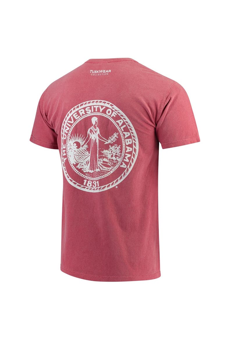 Men's Crimson Alabama Crimson Tide Tuskwear Comfort Colors Crest T-Shirt, Alternate, color, Crimson