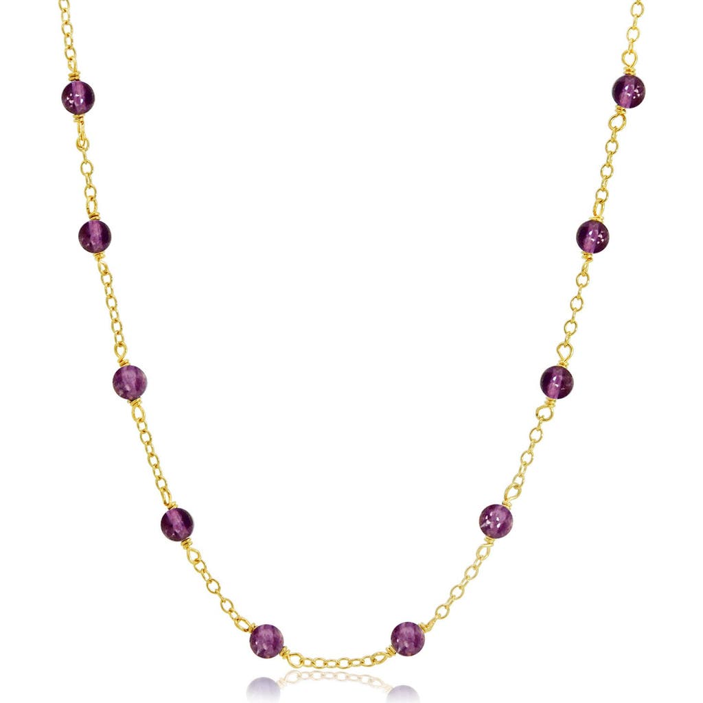 The Lovery Fine Jewelry Amethyst Bead Chain Necklace  product