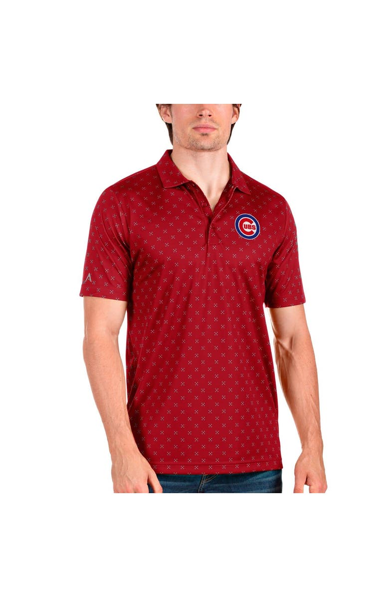 ANTIGUA Men's Antigua Red Chicago Cubs Spark Polo, Main, color,