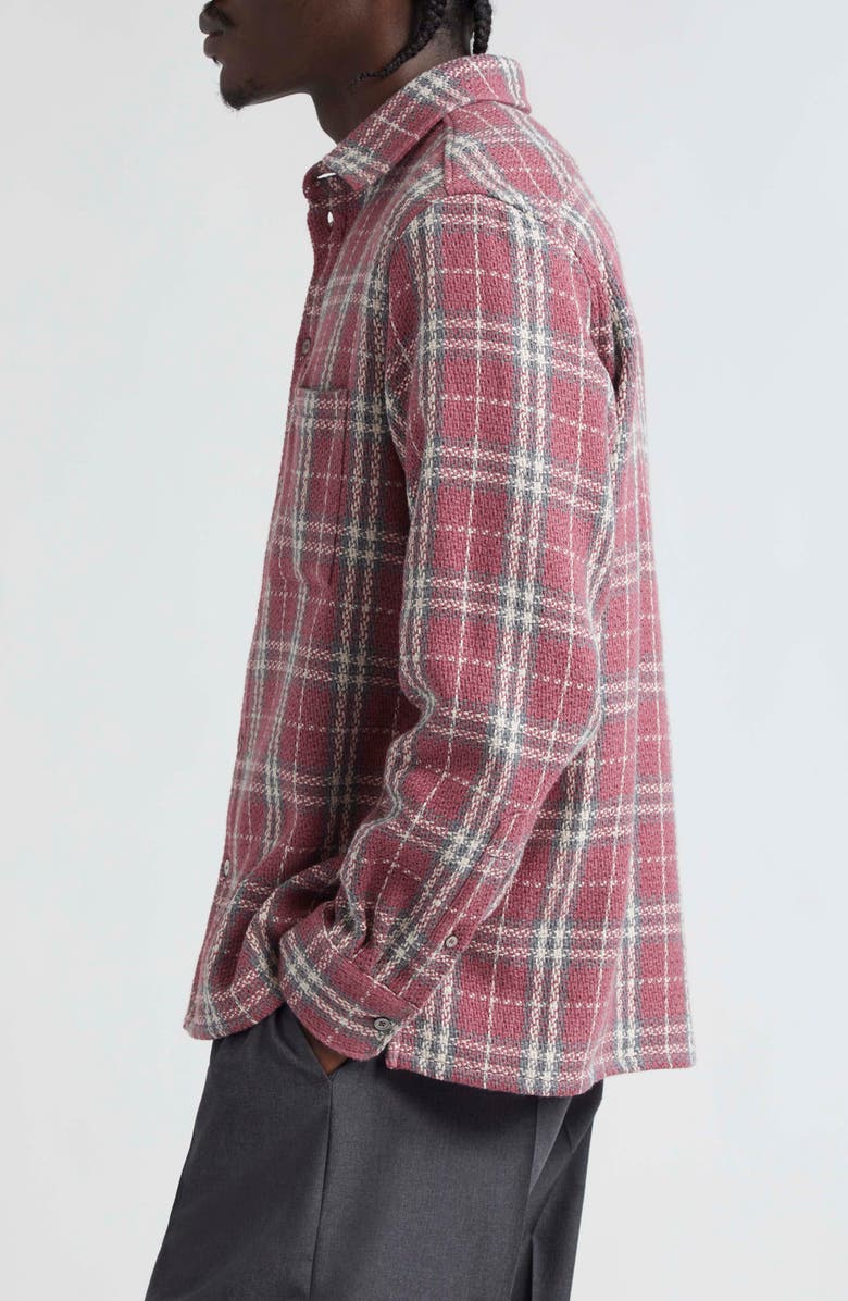 Golden Goose Journey Plaid Cotton Blend Button-Up Shirt, Alternate, color, 