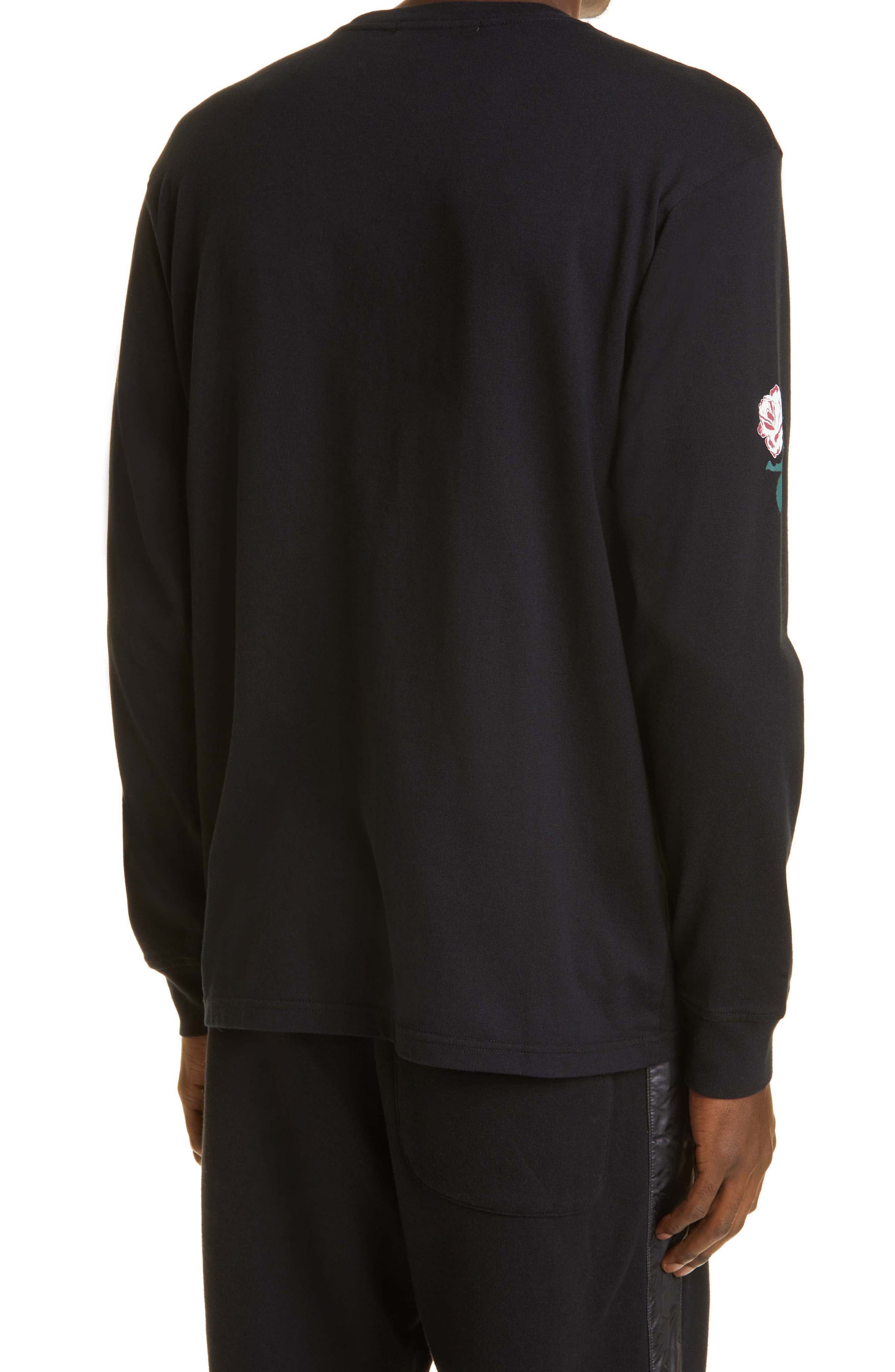 Undercover Rose Monogram Long Sleeve Cotton Tee (Men) | Nordstrom