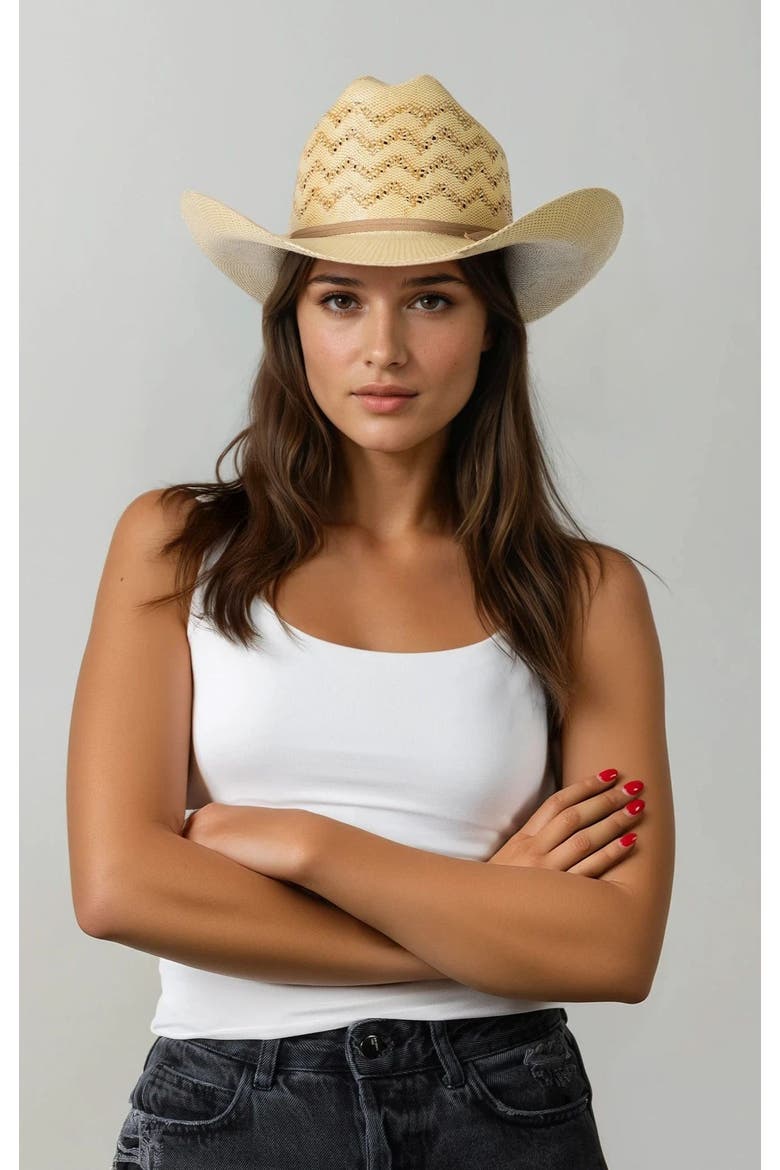The Sunstone 50X Bangora Straw Cowboy, Alternate, color, Ochre