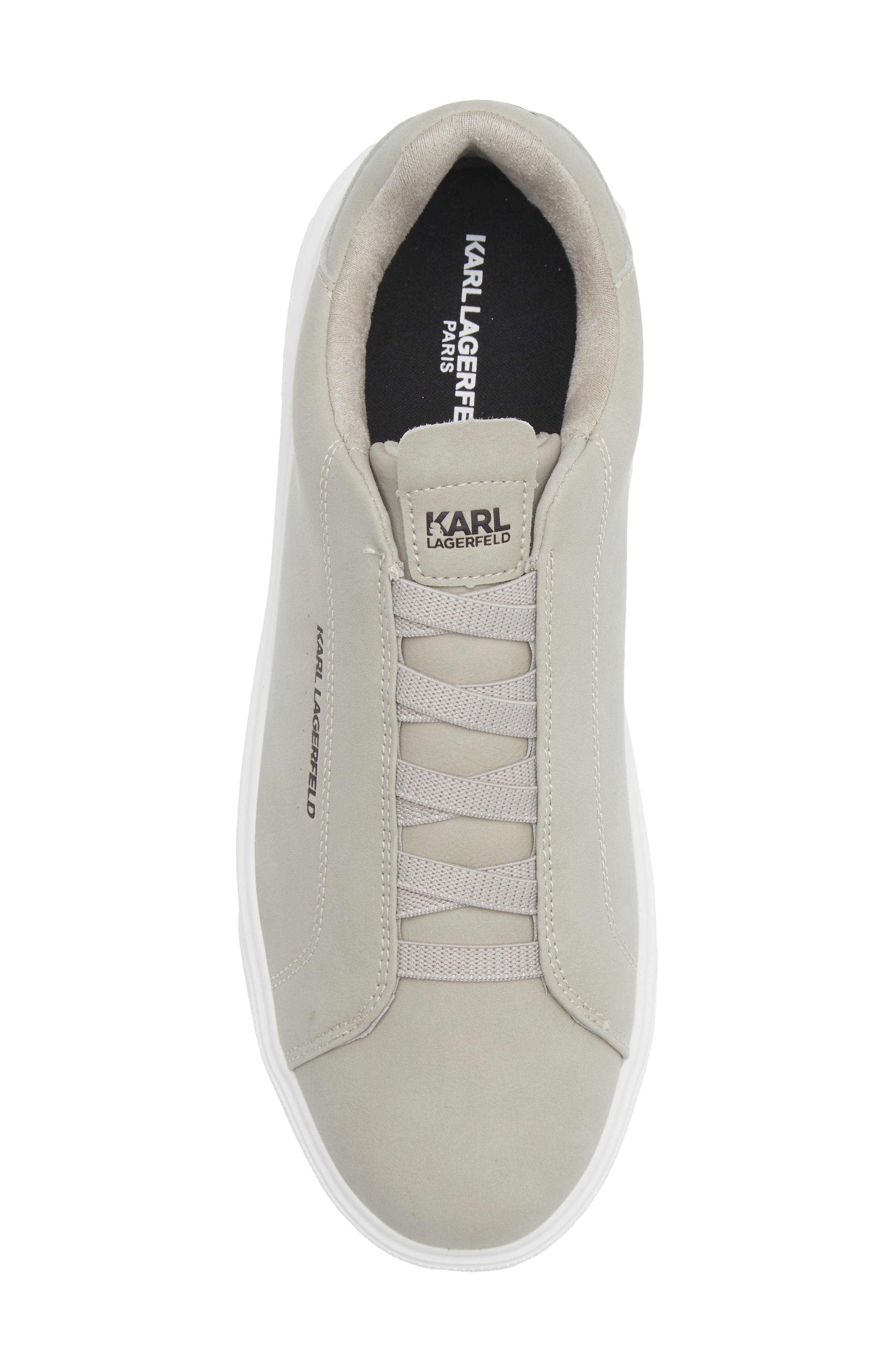 KARL LAGERFELD PARIS Laceless Sneaker, Alternate, color, Light Grey