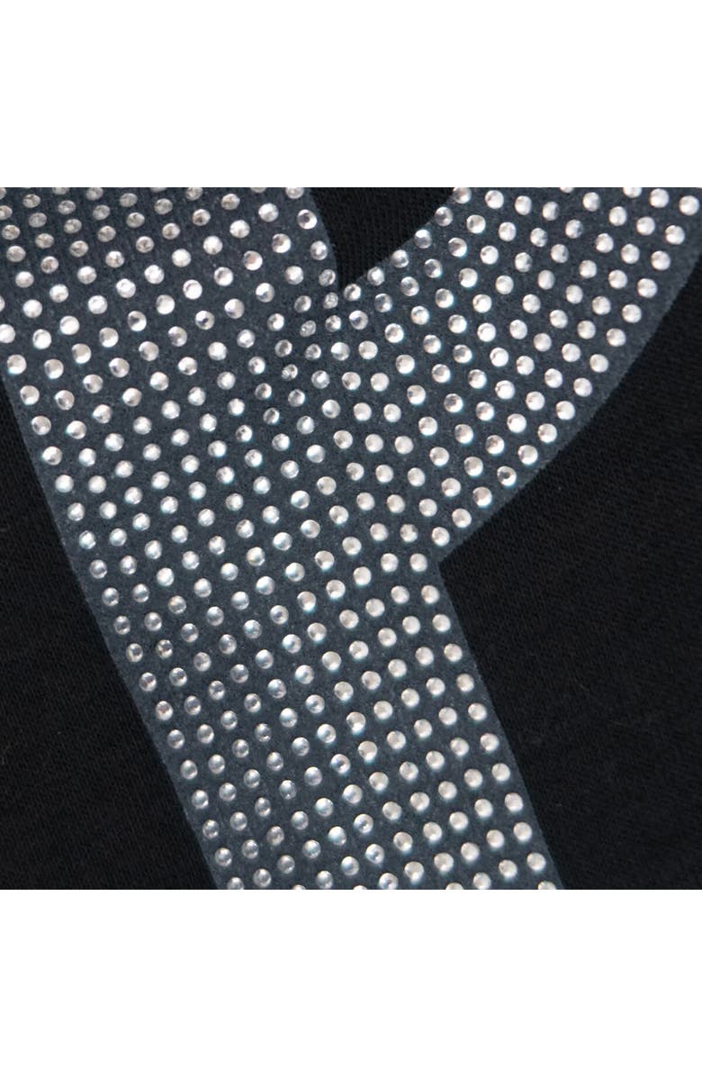 STARTER Women's Starter  Black Los Angeles Dodgers Fleece Rhinestone Hoodie, Alternate, color, Black