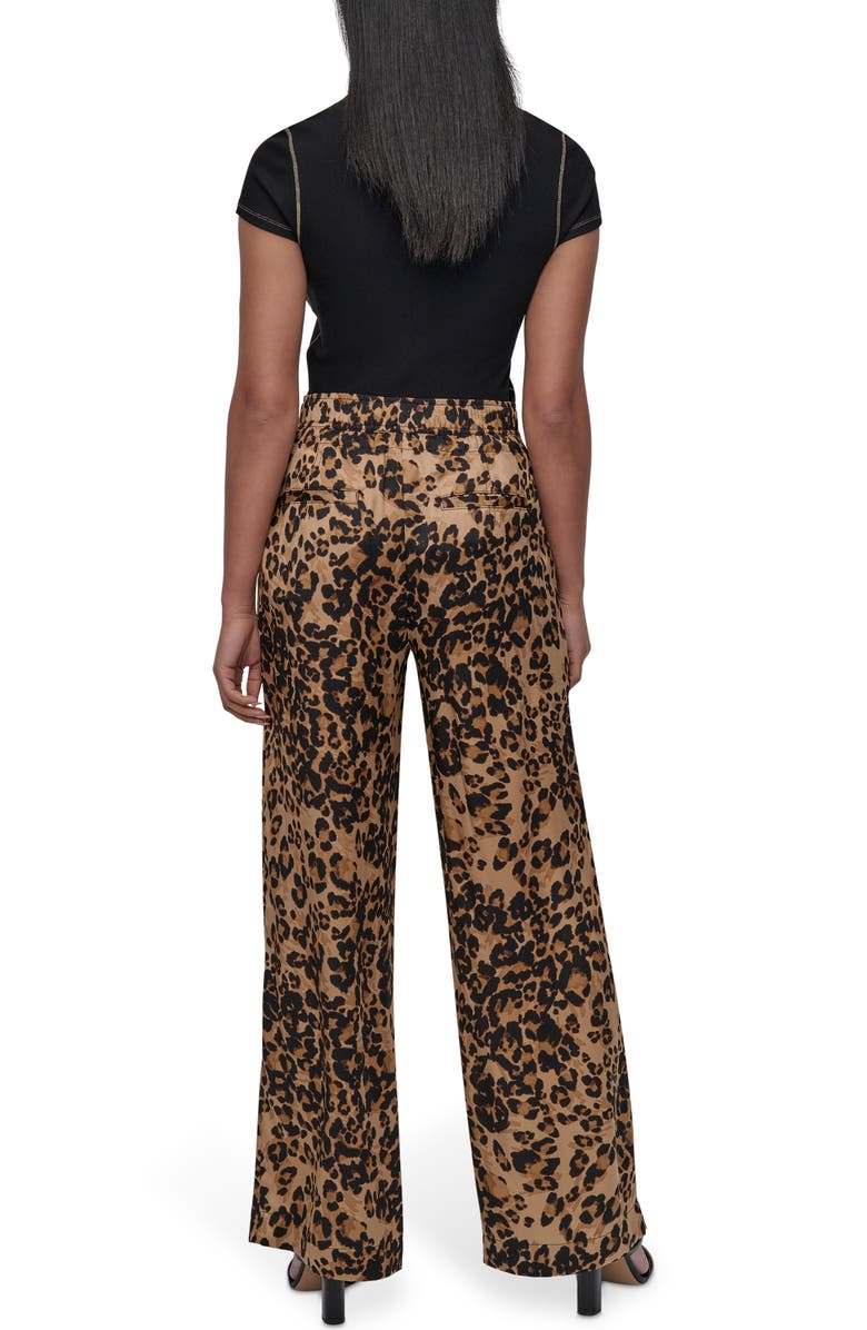DKNY Print Drawstring Wide Leg Pants, Alternate, color,