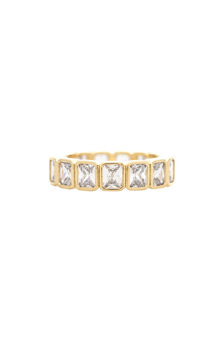 RIVKA FRIEDMAN 18K Gold Clad Bezel Set CZ Eternity Ring, Main, color, Cubic Zirconia