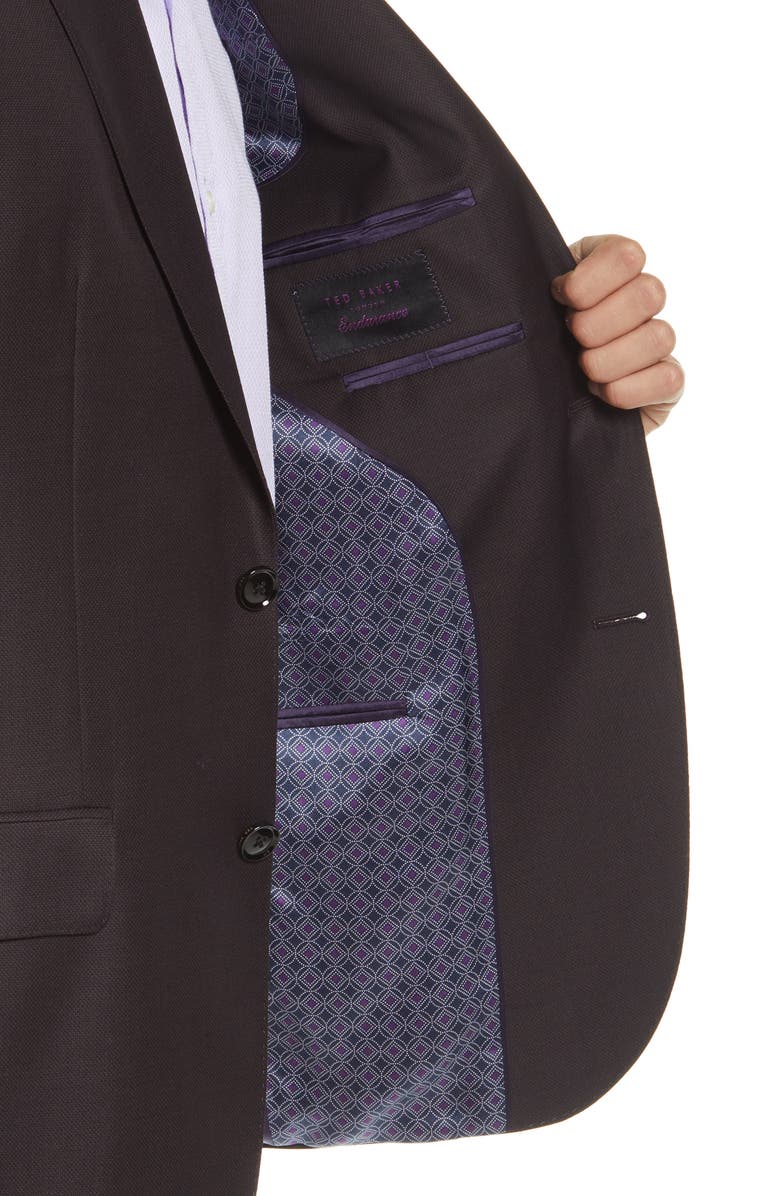 Ted Baker London Robbie Extra Slim Fit Solid Wool Suit, Alternate, color, 