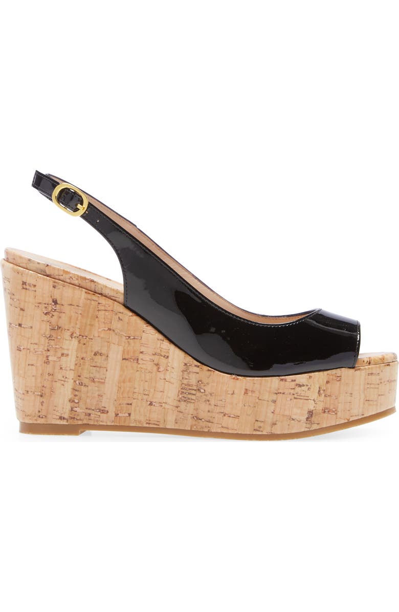 Stuart Weitzman Riviera Slingback Platform Wedge Sandal, Alternate, color,