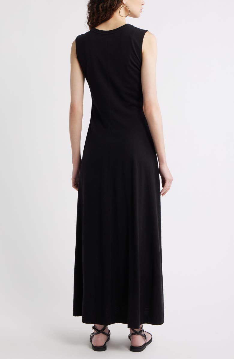 Treasure & Bond Side Ruched Cotton Maxi Dress, Alternate, color,