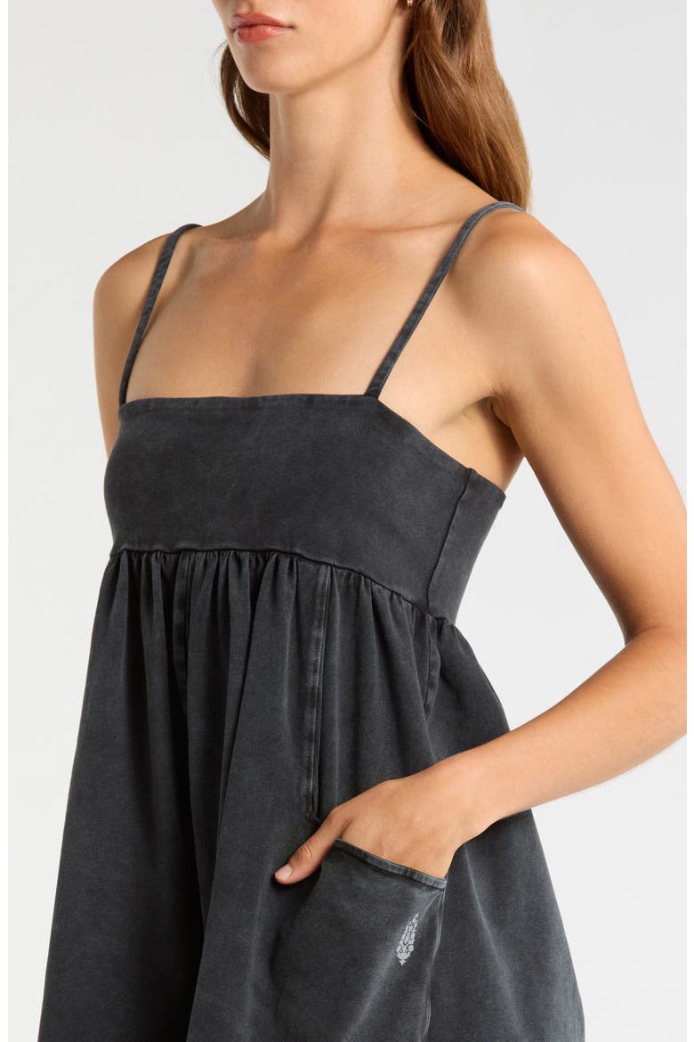 FP Movement Hot Shot Strappy Romper, Alternate, color, BLACK