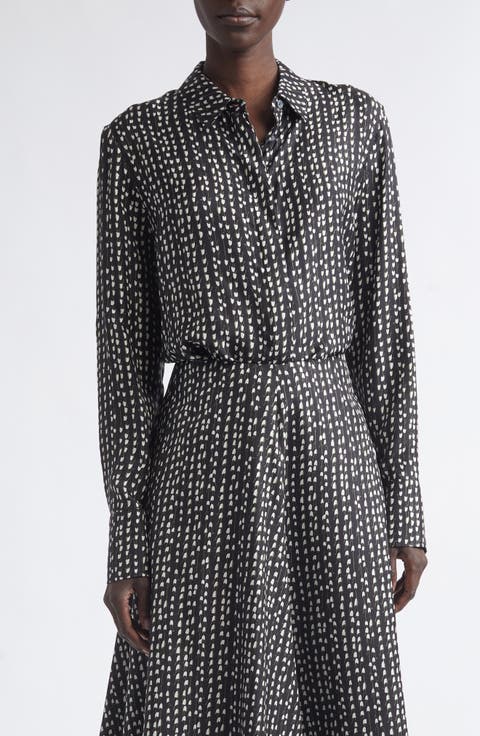 Chika Silk Twill Button-Up Shirt