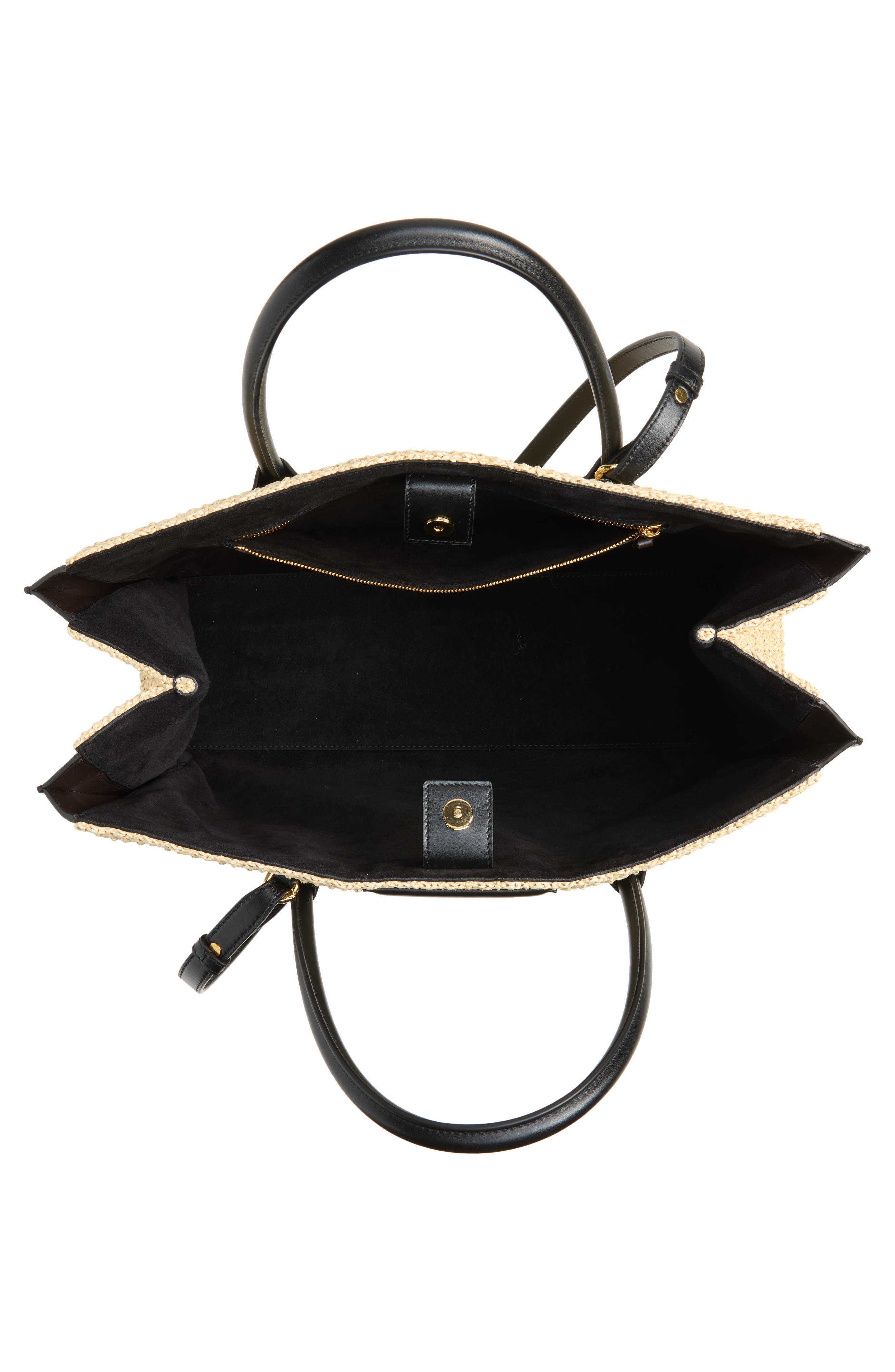 Medium Antigona Raffia Effect & Leather Catchall, Alternate, color, NATURAL