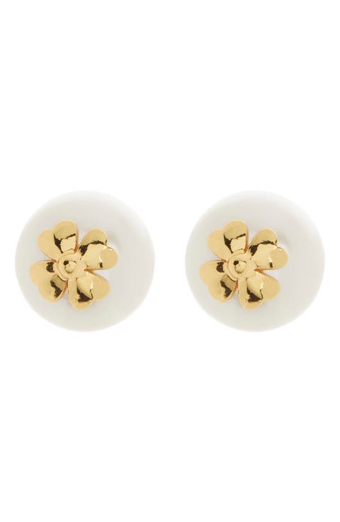imitation pearl stud earrings