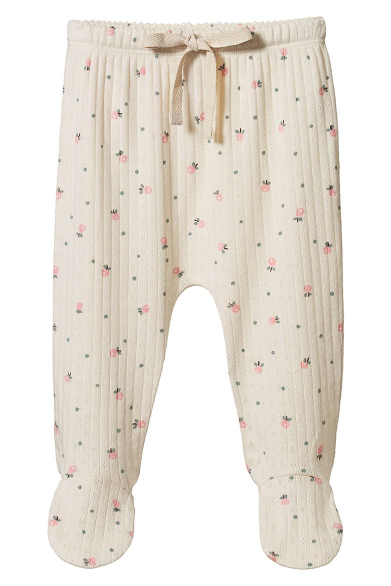 Pointelle Footed Pants, Main, color, POSEY BLOSSOM PRINT