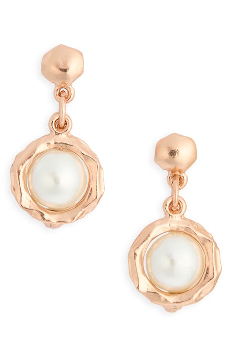 Faux Pearl Drop Earrings