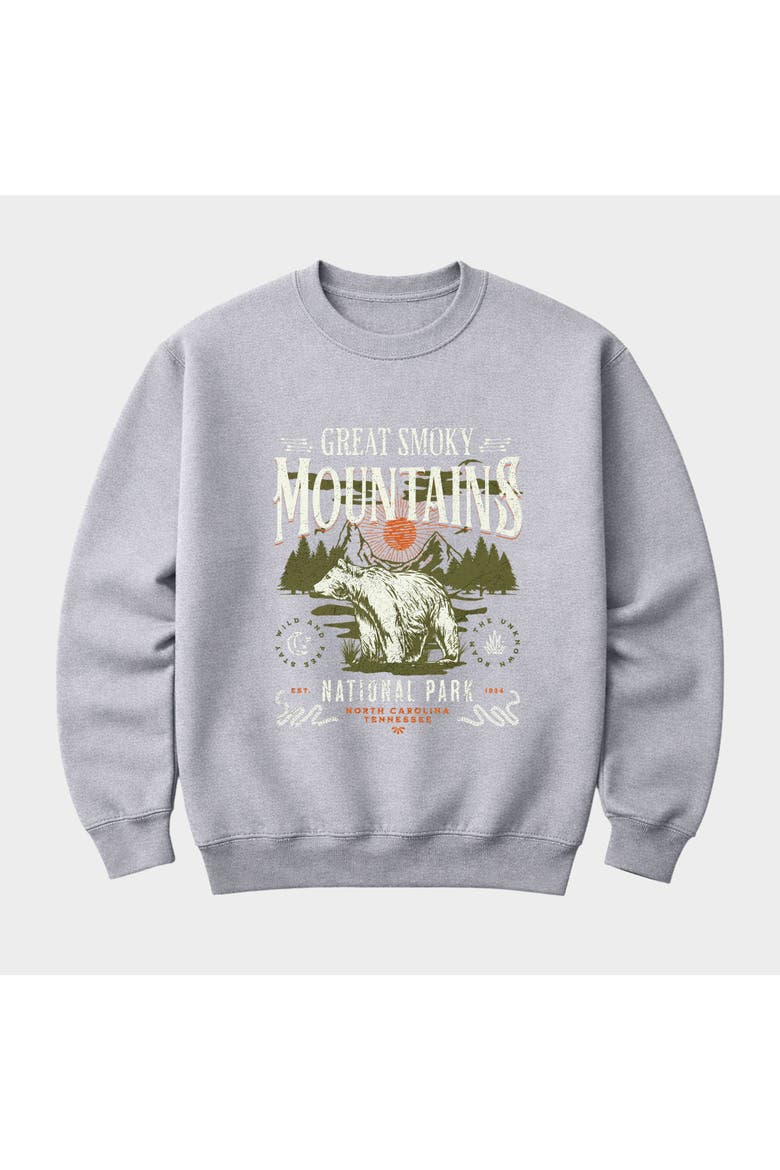 Great Smokey Mountains National Park Bear Sweatshirt, Alternate, color, Graphite